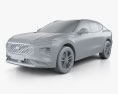 Ford Evos 2024 3d model clay render