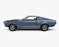 Ford Mustang Shelby GT 500 1967 Modello 3D vista laterale