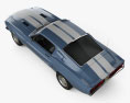 Ford Mustang Shelby GT 500 1967 3D模型 顶视图