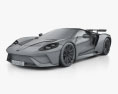 Ford GT Liquid Carbon 2024 3D 모델  wire render