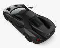 Ford GT Liquid Carbon 2024 3D-Modell Draufsicht