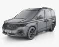 Ford Tourneo Connect Sport 2024 3D-Modell wire render