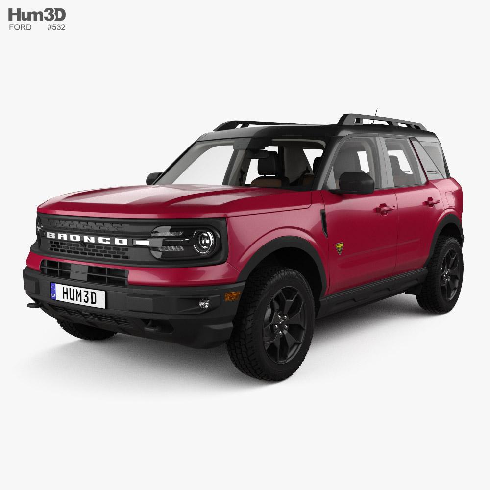 Ford Bronco Sport with HQ interior and engine 2024 3D model