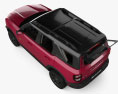 Ford Bronco Sport mit Innenraum und Motor 2024 3D-Modell Draufsicht