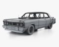 Ford Falcon GT-HO インテリアと とエンジン 1974 3Dモデル wire render