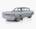 Ford Falcon GT-HO with HQ interior and engine 1974 3d model clay render