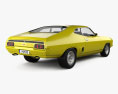Ford Falcon GT Coupe 인테리어 가 있는 와 엔진이 1976 3D 모델  back view