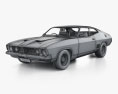 Ford Falcon GT Coupe mit Innenraum und Motor 1976 3D-Modell wire render