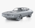 Ford Falcon GT Coupe インテリアと とエンジン 1976 3Dモデル clay render