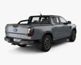 Ford Ranger Doppelkabine Sport 2024 3D-Modell Rückansicht