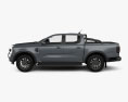Ford Ranger Doppelkabine Sport 2024 3D-Modell Seitenansicht