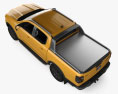 Ford Ranger 더블캡 Wildtrak 인테리어 가 있는 2024 3D 모델  top view