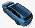 Ford Everest Sport 2024 3D模型 顶视图