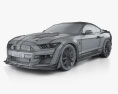 Ford Mustang Shelby GT500 KR coupé 2023 Modèle 3d wire render