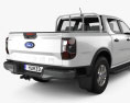 Ford Ranger Doppelkabine XLS 2024 3D-Modell