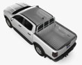 Ford Ranger Doppelkabine XLS 2024 3D-Modell Draufsicht