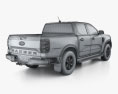 Ford Ranger 더블캡 XLT 2024 3D 모델 