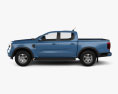 Ford Ranger 더블캡 XLT 2024 3D 모델  side view