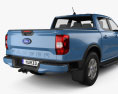 Ford Ranger Doppelkabine XLT 2024 3D-Modell