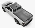 Ford Ranger Extended Cab XL 2024 3D模型 顶视图