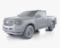 Ford Ranger Extended Cab XL 2024 3D模型 clay render