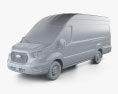 Ford Transit Cargo Van L4H3 US-spec 2024 3D модель clay render