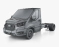 Ford Transit Chassis Cab L2 US-spec 2024 3D 모델  wire render