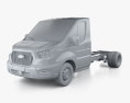 Ford Transit Chassis Cab L2 US-spec 2024 3D модель clay render
