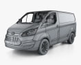 Ford Transit Custom PanelVan L1H1 with HQ interior 2015 3d model wire render