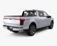Ford F-150 Lightning Super Crew Cab 5.5ft Bed Platinum with HQ interior 2024 3d model back view