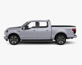 Ford F-150 Lightning Super Crew Cab 5.5ft Bed Platinum with HQ interior 2024 3d model side view