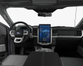 Ford F-150 Lightning Super Crew Cab 5.5ft Кровать Platinum с детальным интерьером 2024 3D модель dashboard