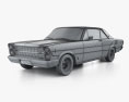 Ford Galaxie 500 coupe 1969 3d model wire render