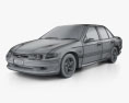 Ford Falcon XR6 2010 3D-Modell wire render