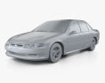Ford Falcon XR6 2010 3D 모델  clay render