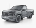 Ford F-150 Regular Cab 6.5 ft Bed XLT 2024 3Dモデル wire render