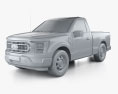 Ford F-150 Regular Cab 6.5 ft Bed XL 2024 3D-Modell clay render