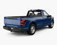 Ford F-150 Regular Cab 8 ft Bed XL 2024 3Dモデル 後ろ姿