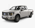 Ford F-150 Super Cab 6.5 ft Bed Lariat 2024 3Dモデル