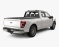 Ford F-150 Super Cab 6.5 ft Bed Lariat 2024 3D 모델  back view