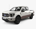 Ford F-150 Super Crew Cab 5.5 ft Bed King Ranch 2024 3D модель