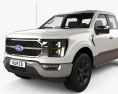 Ford F-150 Super Crew Cab 5.5 ft Bed King Ranch 2024 3Dモデル