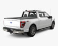 Ford F-150 Super Crew Cab 5.5 ft Bed Lariat 2024 3D 모델  back view