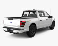 Ford F-150 Super Crew Cab 5.5 ft Bed Tremor 2024 3D 모델  back view
