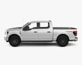 Ford F-150 Super Crew Cab 5.5 ft Bed Tremor 2024 3D 모델  side view