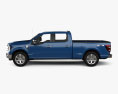 Ford F-150 Super Crew Cab 6.5 ft Bed King Ranch 2024 3D модель side view