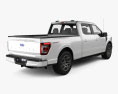 Ford F-150 Super Crew Cab 6.5 ft Bed Lariat Sport 2024 3D 모델  back view