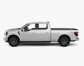 Ford F-150 Super Crew Cab 6.5 ft Bed Lariat Sport 2024 3Dモデル side view