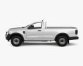 Ford Ranger Single Cab XL 2021 3Dモデル side view
