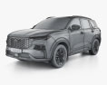 Ford Territory Titanium 2024 3d model wire render